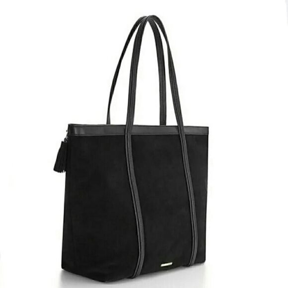 Rebecca Minkoff Black Multi Tassel Suede Tote, Blake Suede Shoulder Bag NWT - Picture 4 of 5